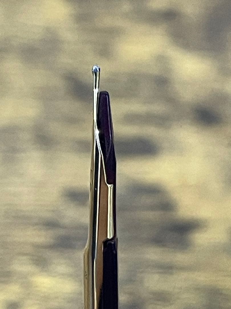 未使用に近い　シール付き　18金　ゴールド　細字　キャップレス　万年筆　備品付き