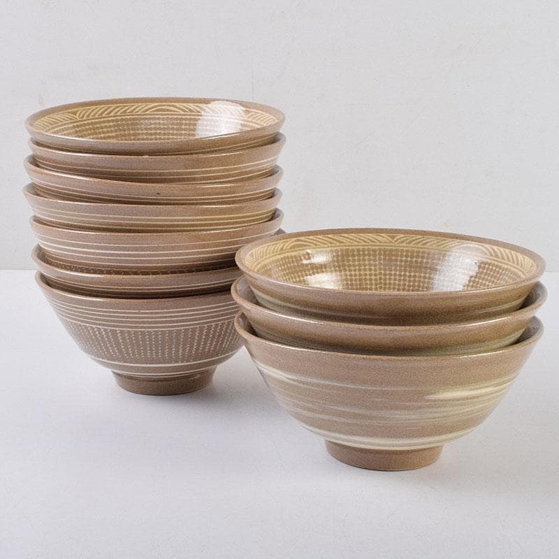 茶道具　廣洲窯　趙子守作　三島茶碗　数茶碗　十客　共箱　V　R9215H