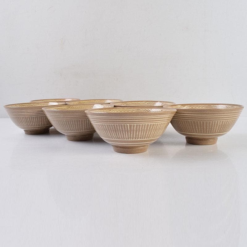 茶道具　廣洲窯　趙子守作　三島茶碗　数茶碗　十客　共箱　V　R9215H