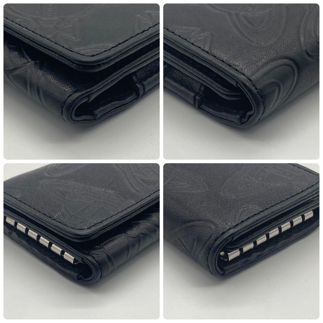 【良品】ヴィヴィアンウエストウッド・6連キーケース・レザー・黒・リング