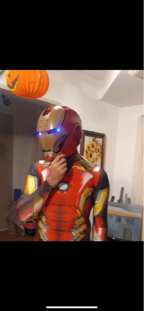 アイアンマン コスプレ フルボディスーツ LEDヘルメット付き