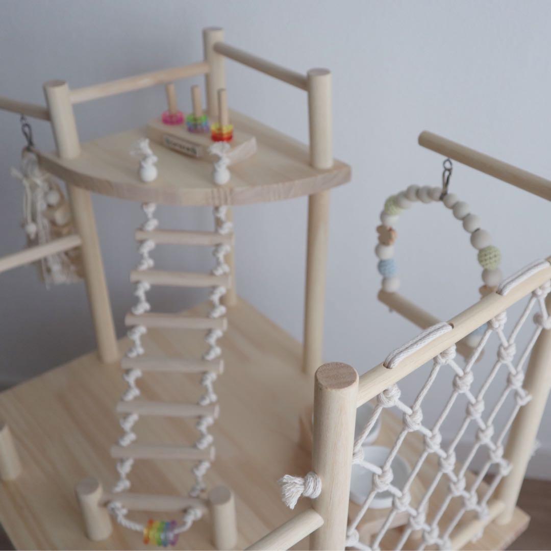 ことりのおおきなあそびば　文脈　インコ　おもちゃ　バードアスレチック　バードトイ