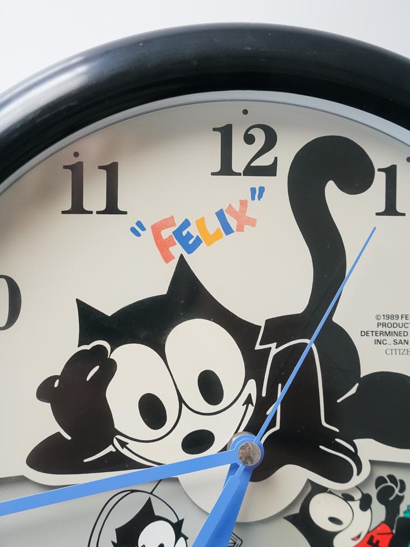 80's \"Felix the Cat\" グラフィッククロック ポストモダン