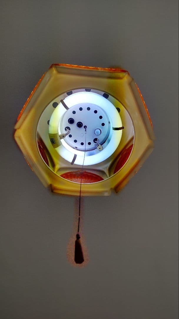 昭和レトロ照明　オレンジ系　蛍光灯合計5本付きナショナル