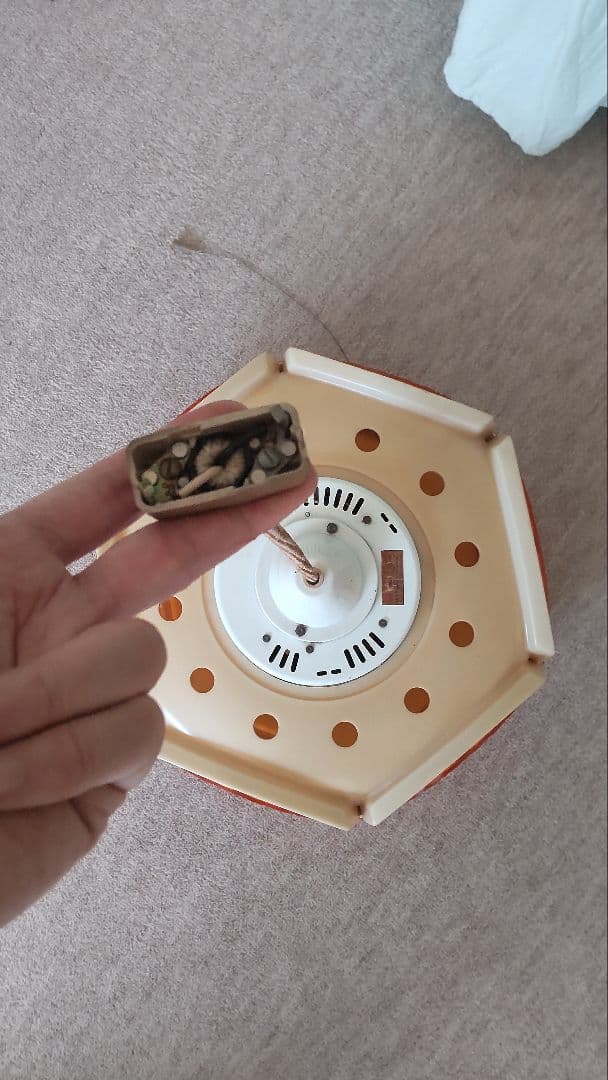 昭和レトロ照明　オレンジ系　蛍光灯合計5本付きナショナル