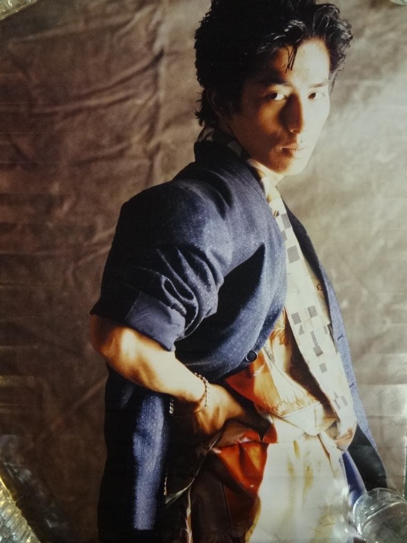 真田広之　直筆サイン入り　レコード会社入手困難非売品ポスター