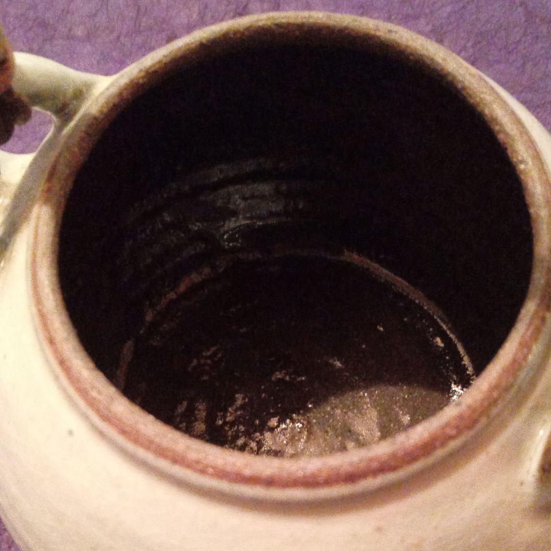 信楽焼　穴窯　粉引土瓶