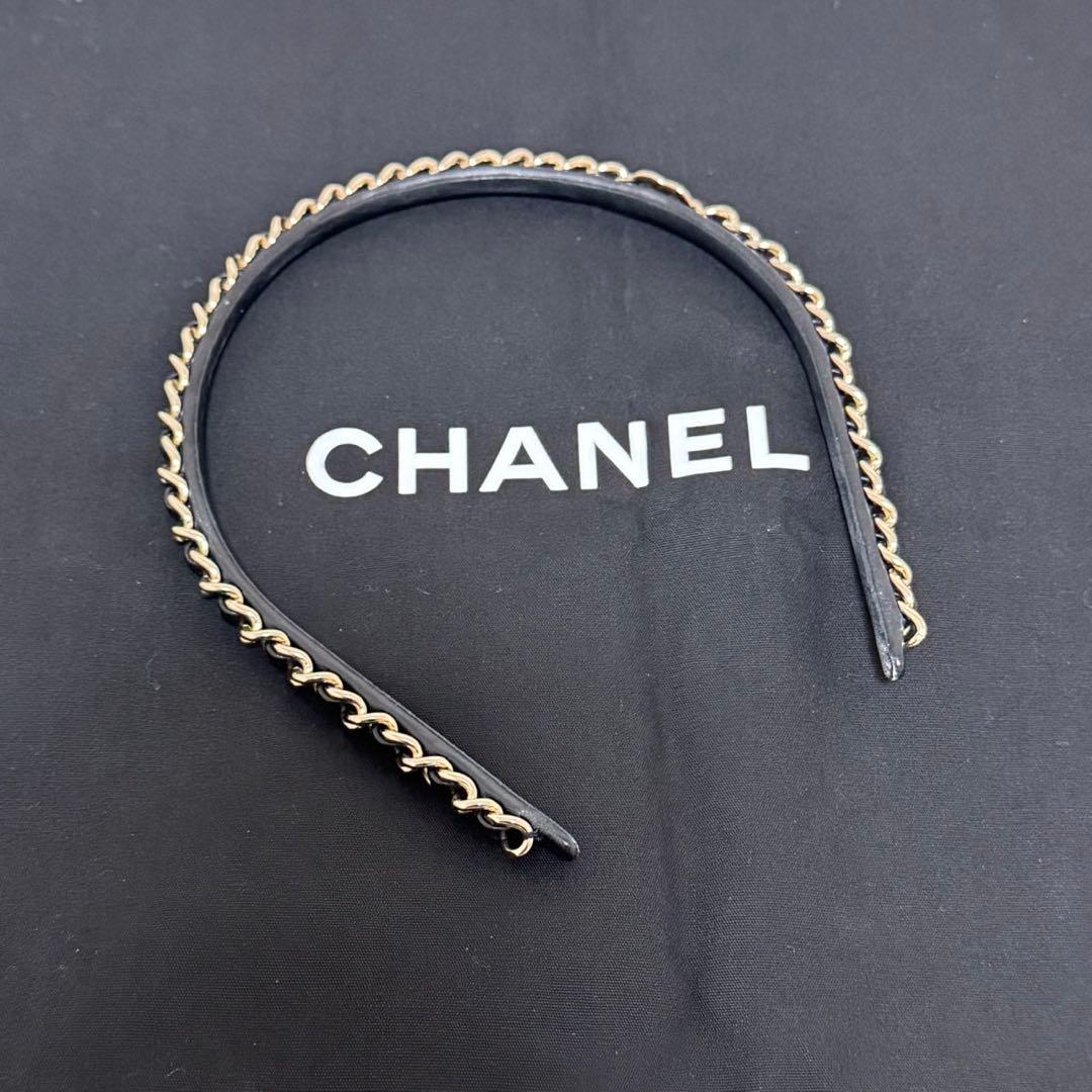 CHANEL カチューシャ　チェーン　ココマーク