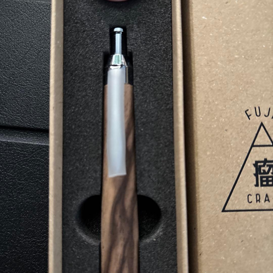 FUJI 瘤CRAFT 木製シャープペンシル 黒柿孔雀杢