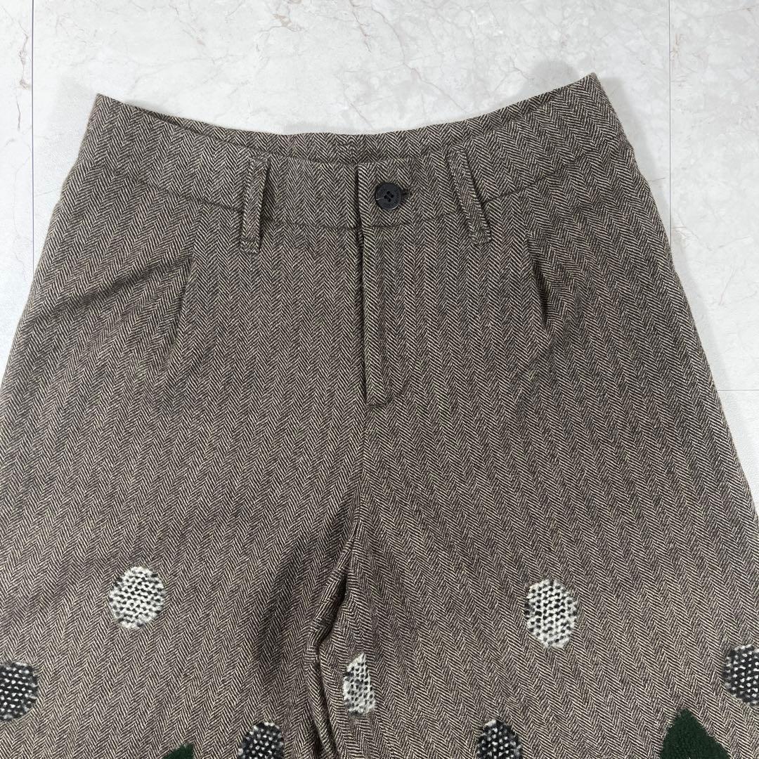 ✨未使用級 イッセイミヤケミー ガウチョパンツ 刺繍 ツイード調 ウール