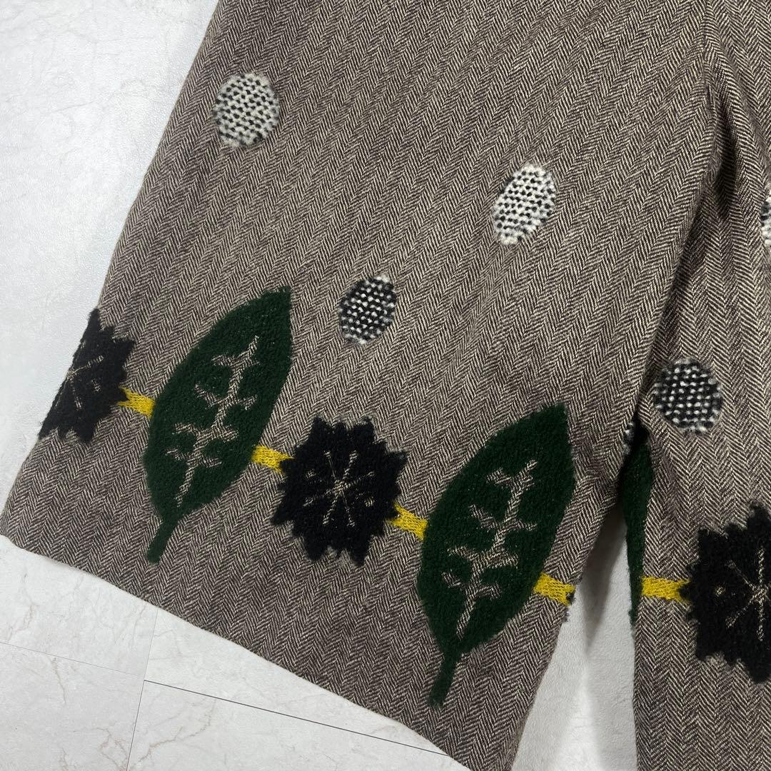 ✨未使用級 イッセイミヤケミー ガウチョパンツ 刺繍 ツイード調 ウール