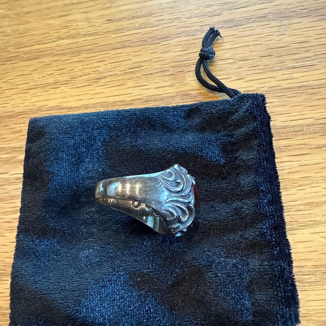 ビザール　琥珀シルバーリング