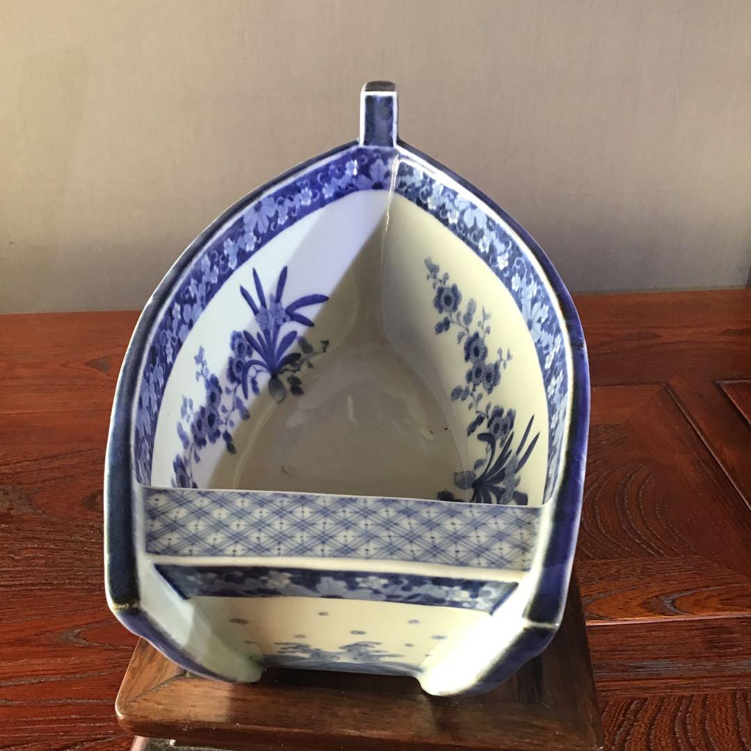 古伊万里　　船形鉢　　　　　江戸期　太明萬暦年製　　　希少