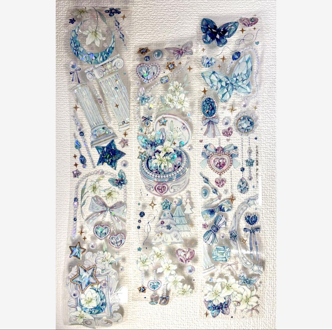 490円【K288】海外PET（貝殻光）マステ切り売り 宝石　キラキラ