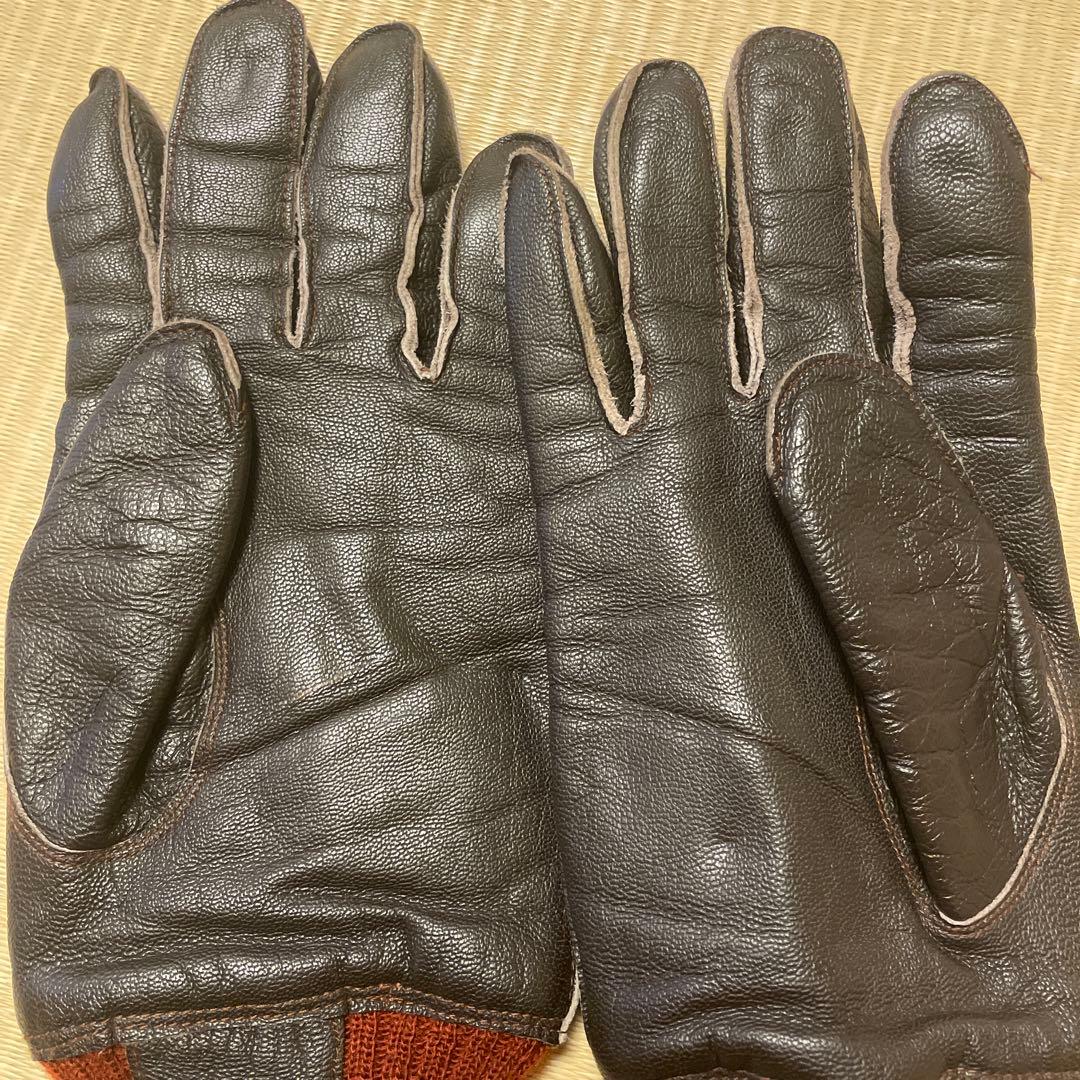 バズリクソンズ　BUZZ RICKSON'S ブラウン レザー手袋　A-10