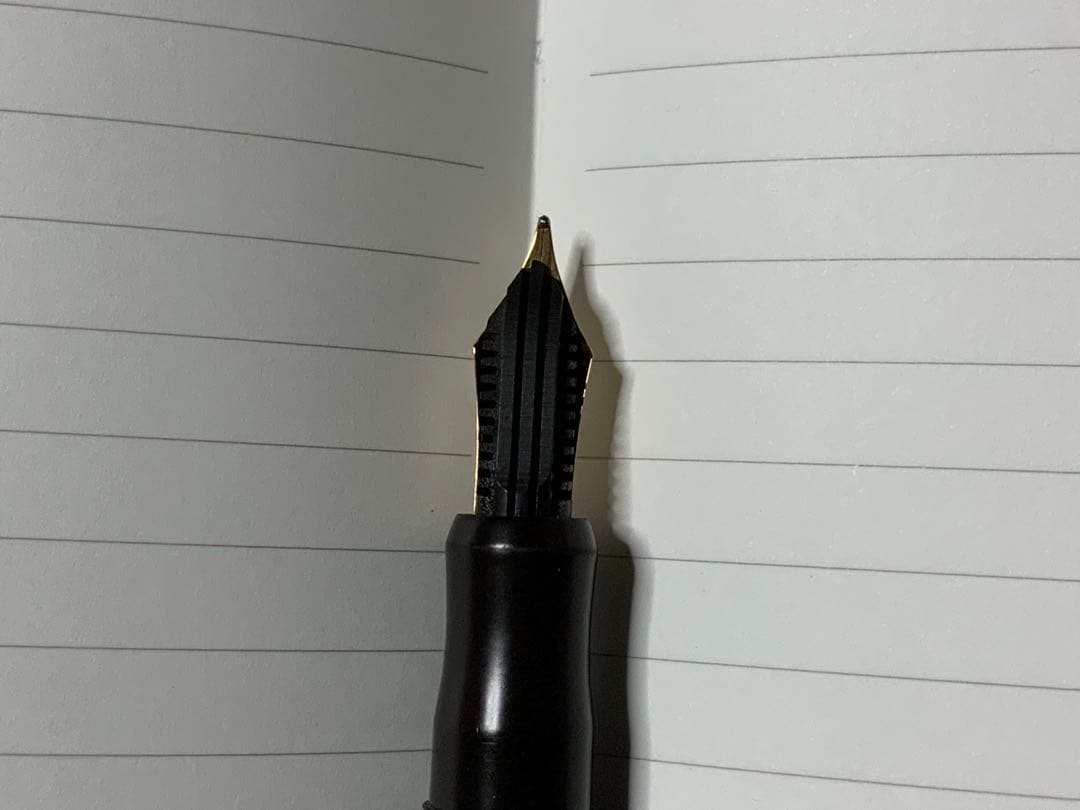 ぽりごん　酒井栄助作　オノト型インク止め万年筆　14K 新しいシール