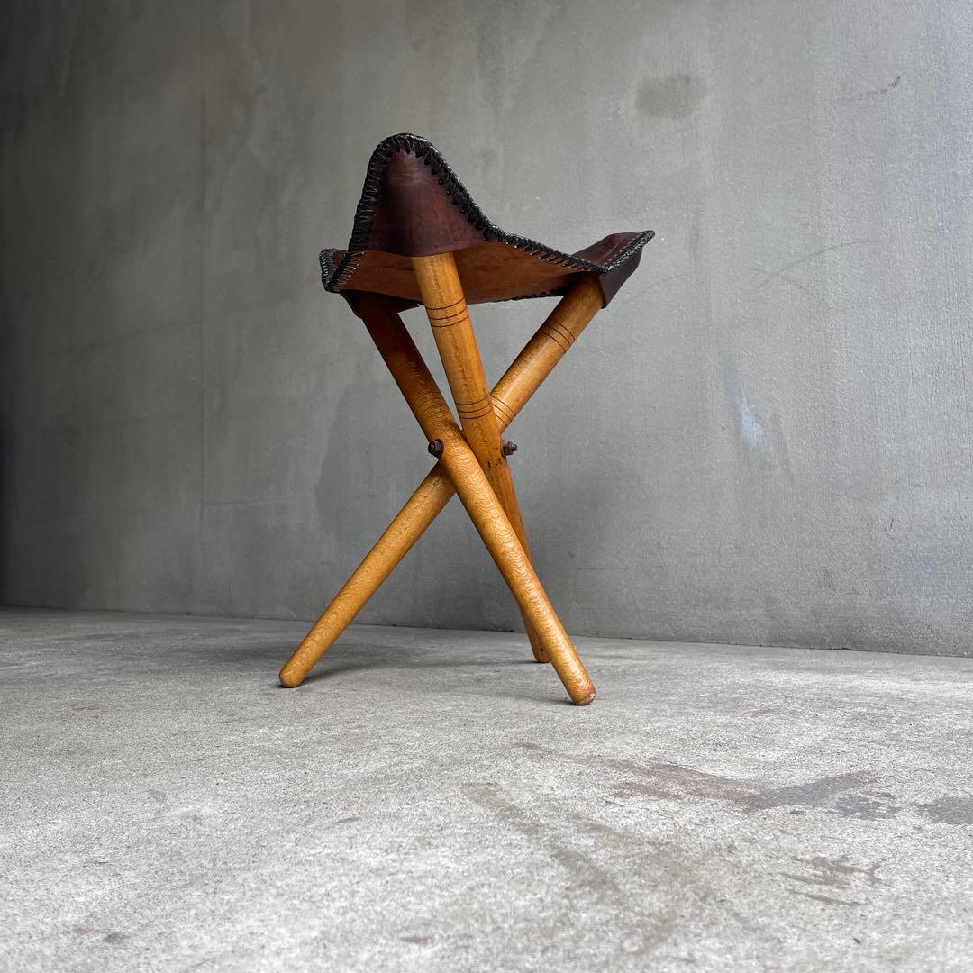 美品　オールドビンテージ　ハンティングチェア　折り畳みチェア