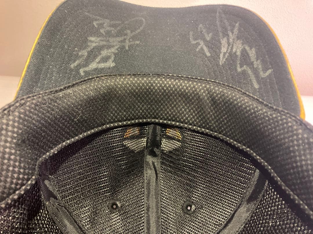 【実使用】ミズノプロ 阪神タイガース キャップ 帽子 新井選手 サイン入 32