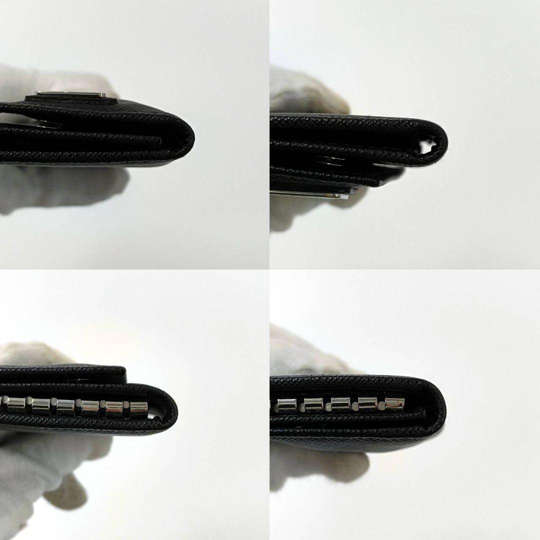 希少モデル プラダ サフィアーノ レザー 6連 キーケース 黒 2PG222