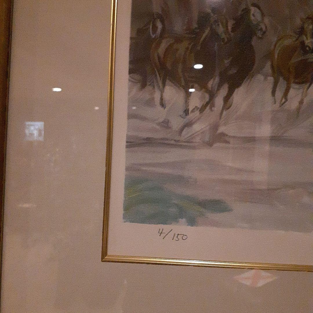 リトグラフ絵画「馬９頭」
