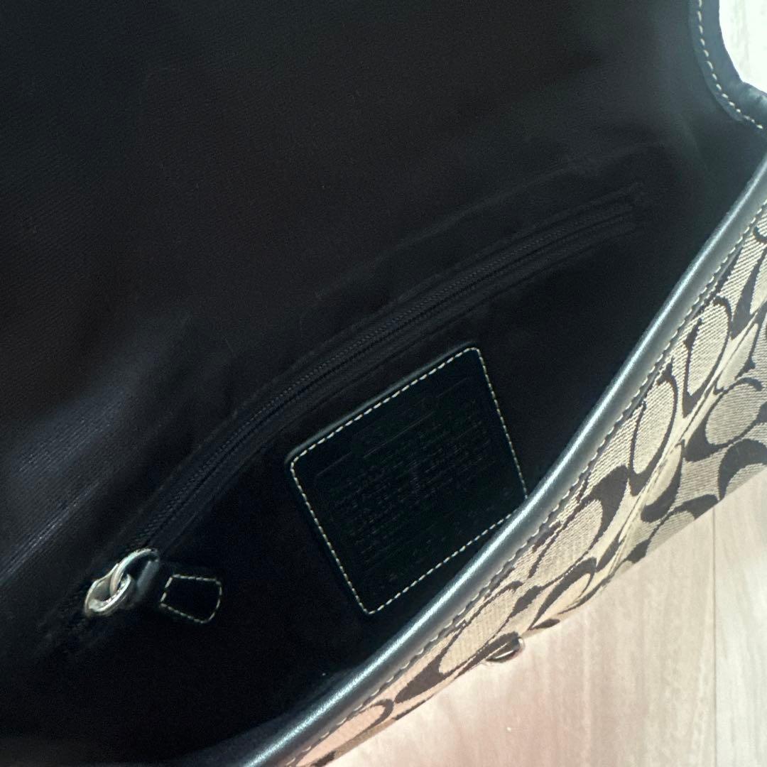 COACH シグネチャー クリップデミ ミニハンドバッグ ブラック コーチ 黒