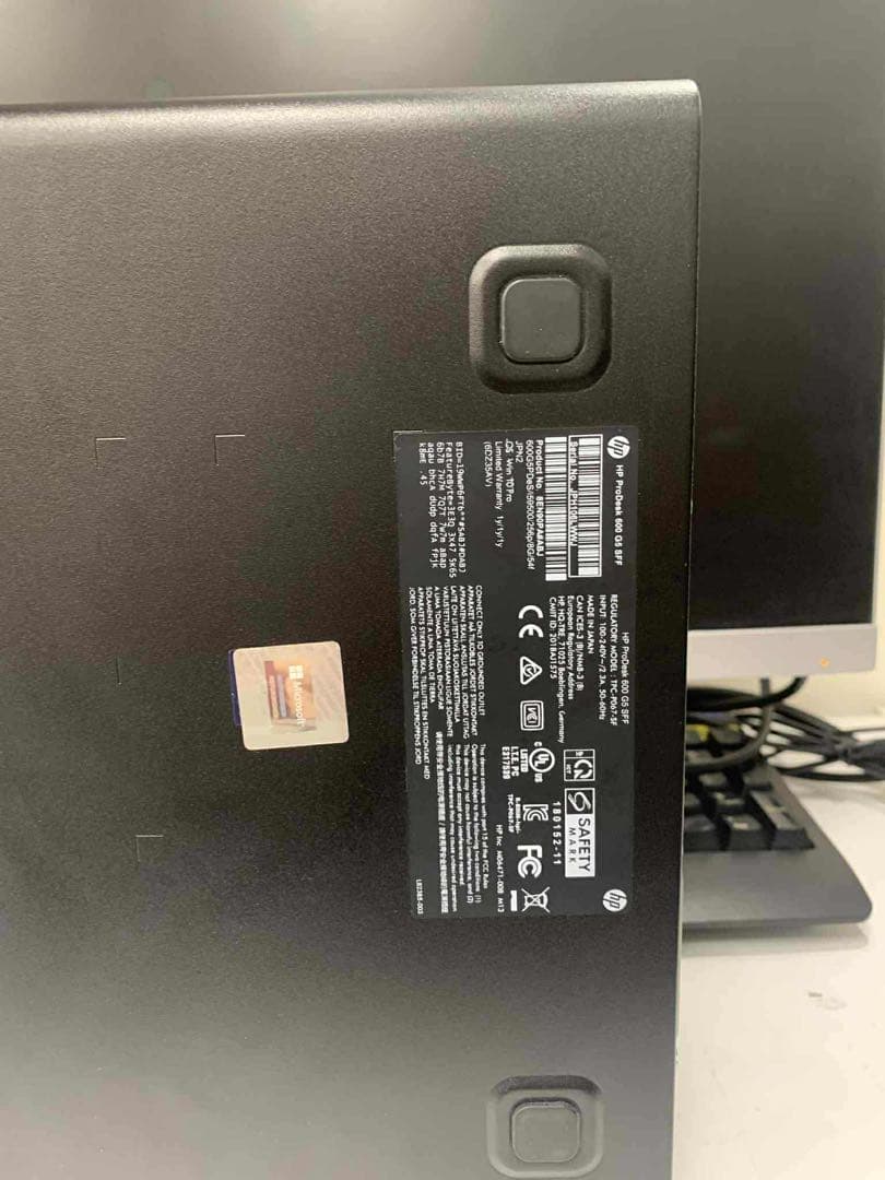 Windowsデスクトップ HP ProDesk 600 G5 SFF i5-9500 8GB SSD256