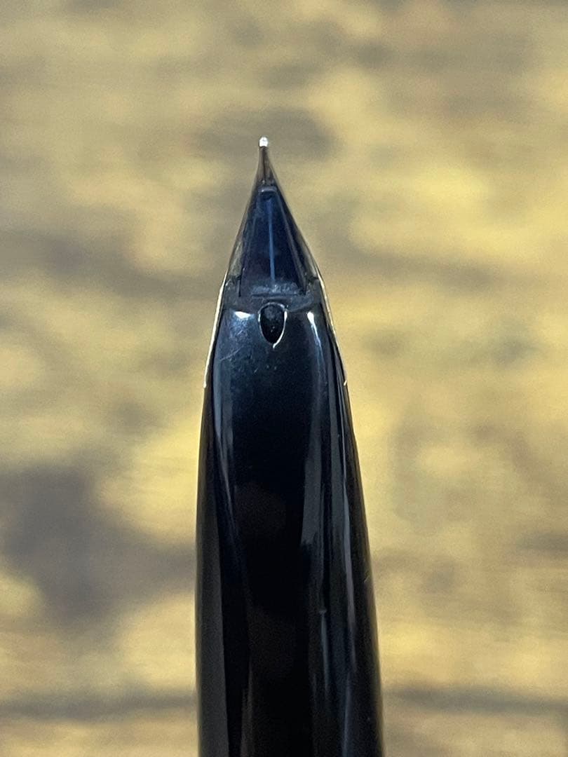 試筆のみ　1975年製　初代カスタム　高級天然　イタヤカエデ 大型18金 万年筆