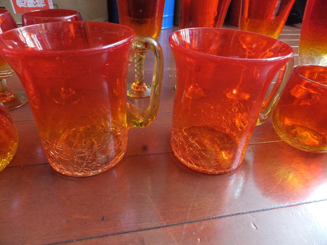 琉球ガラスのグラスなどのいろいろ１３個セット