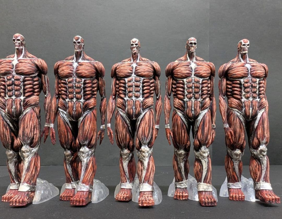 リペイント品　1番くじ　進撃の巨人地鳴らし　地鳴らしフィギュア5体