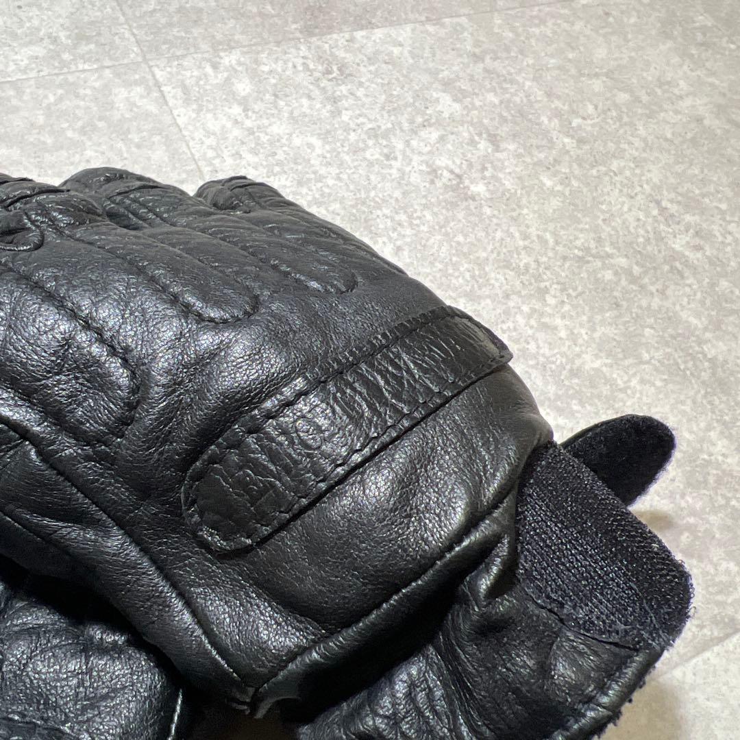 90sエンポリオアルマーニ革手袋グローブ男前ブラックレザー｜手の大きい方も対応✨