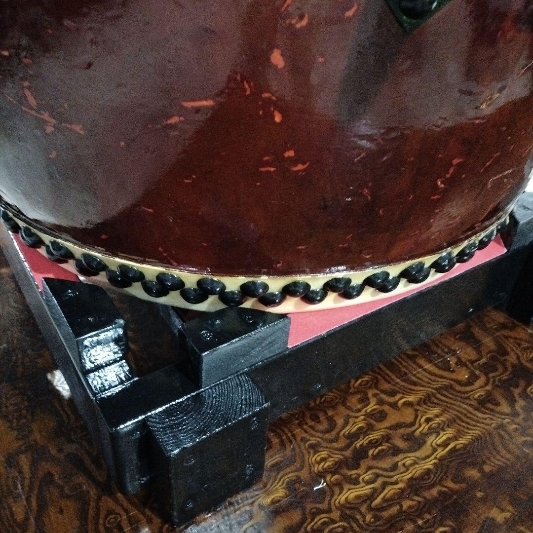 長胴太鼓　平打ち　立奏太鼓台　1.5尺〜2尺用中古品