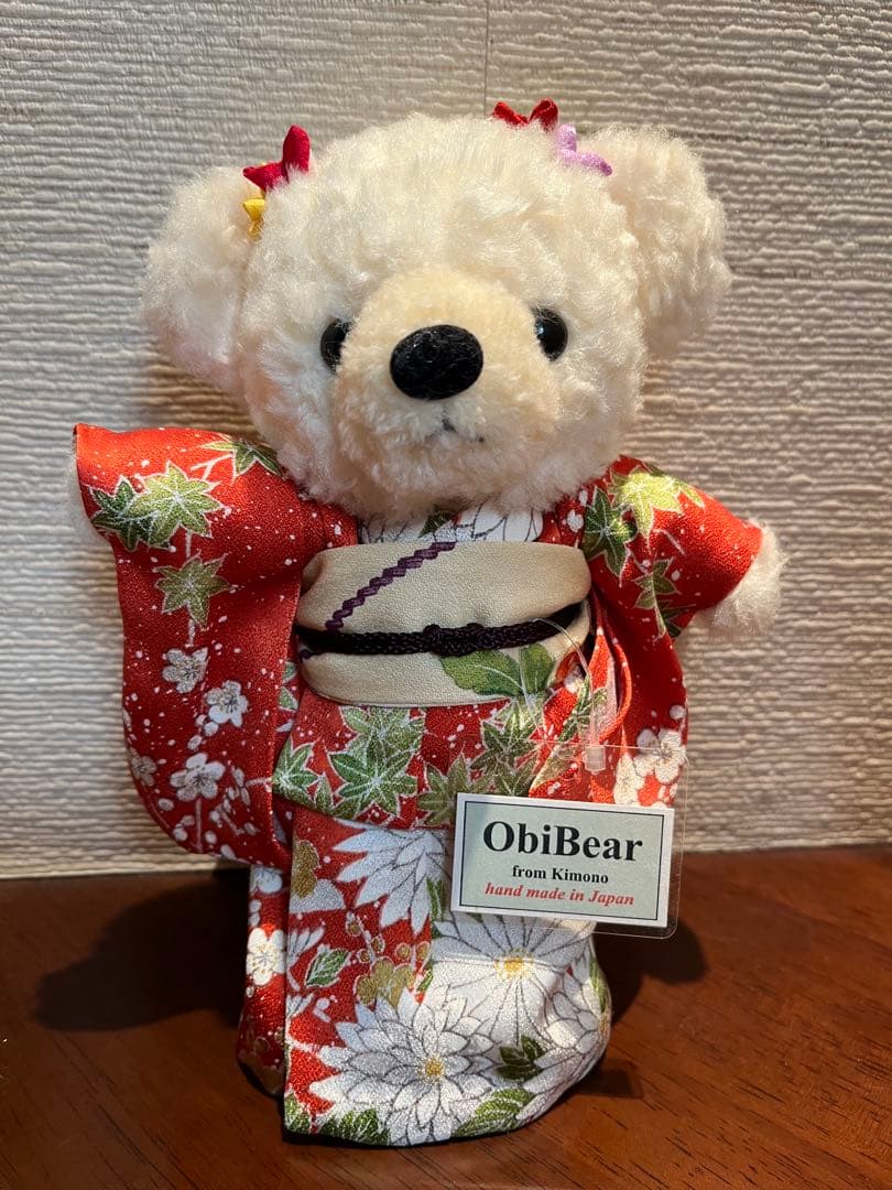 テディベア 着物 くまのぬいぐるみ Midori obi arts