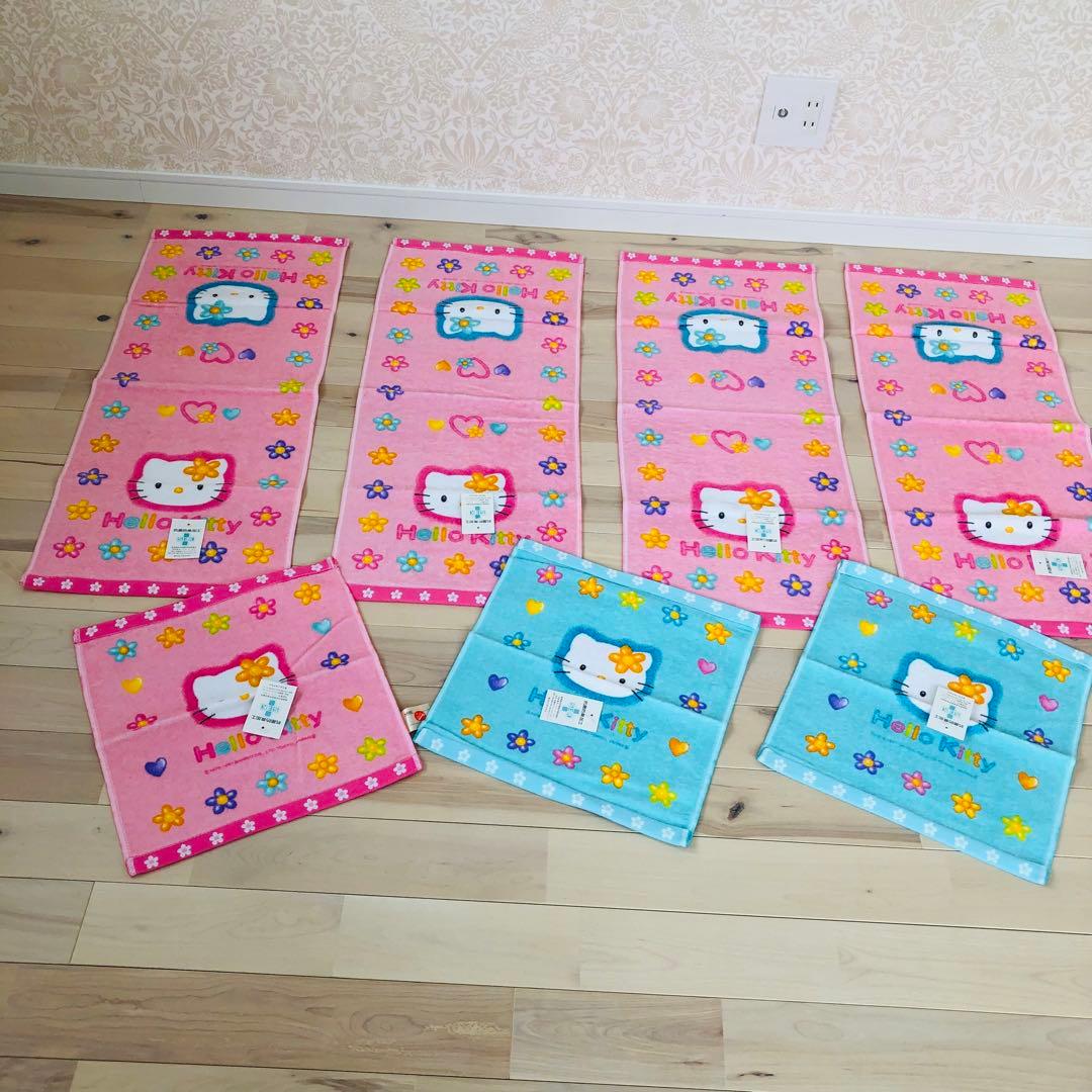 【サンリオ】平成　お花キティ　レアなハローキティ　タオル　まとめ売り