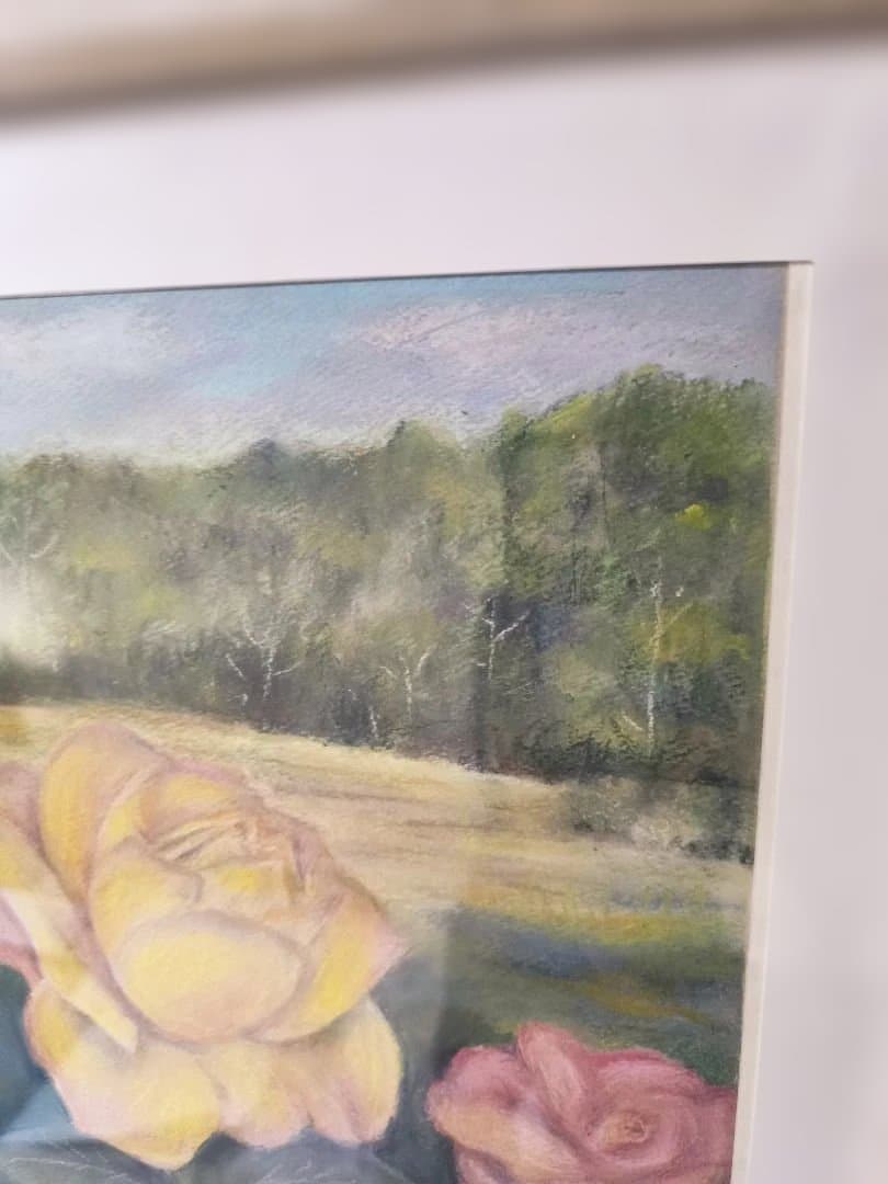 バラのパステル画