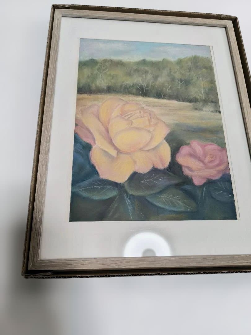 バラのパステル画