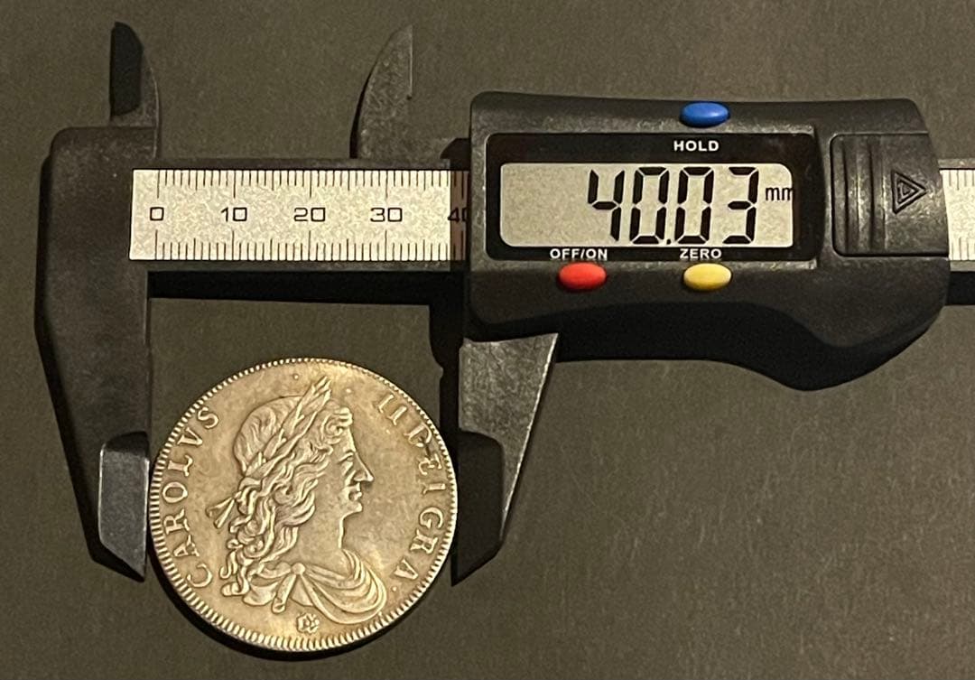 1662年 英国 アイルランド クラウン銀貨 チャールズ2世