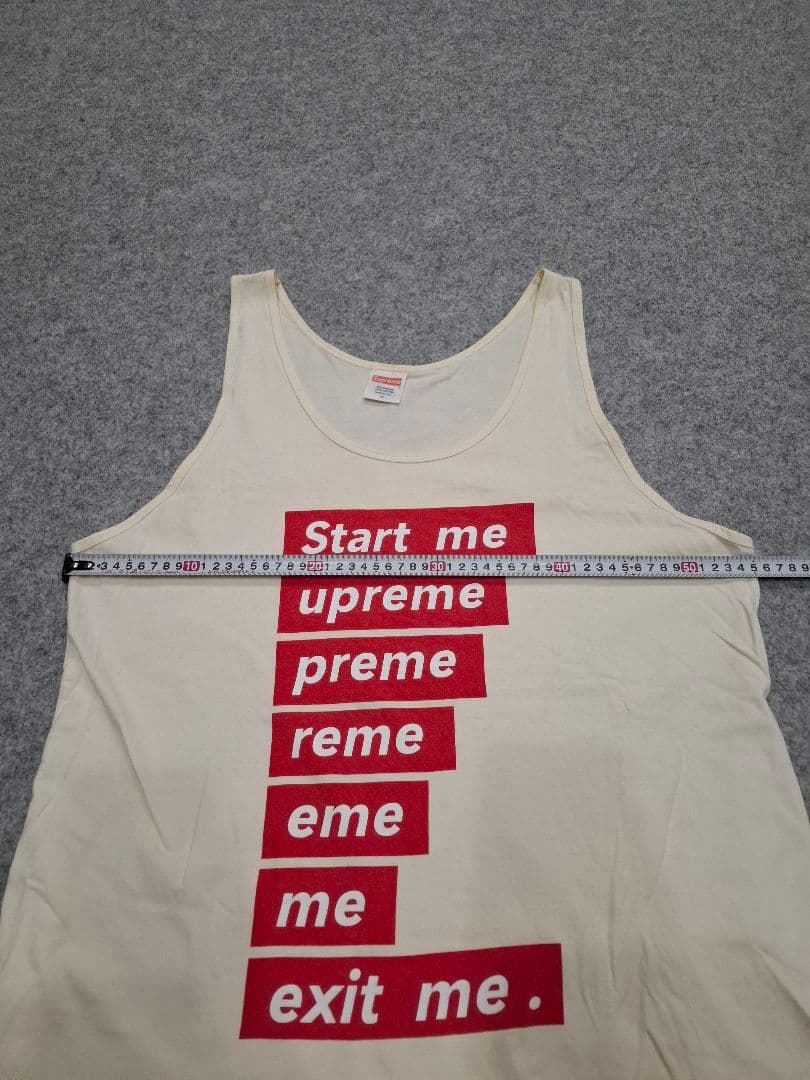 シュプリーム　タンクトップ　 ナチュラル　クリーム　XL