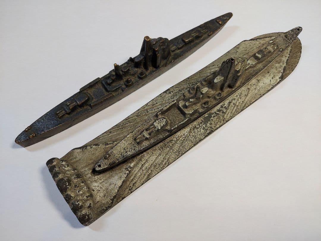 戦前 戦艦文鎮 2個