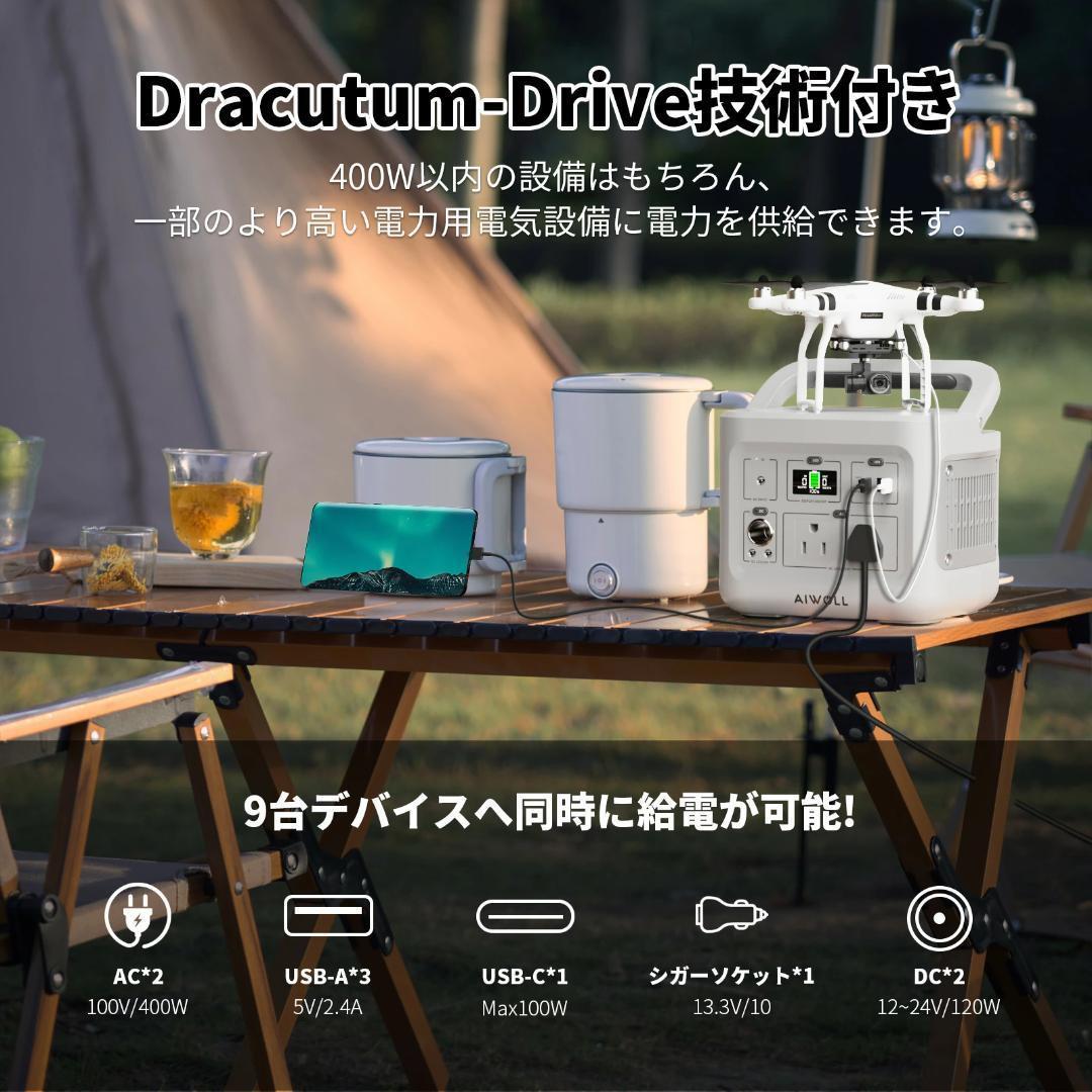 AIWOLL ポータブル電源 400W