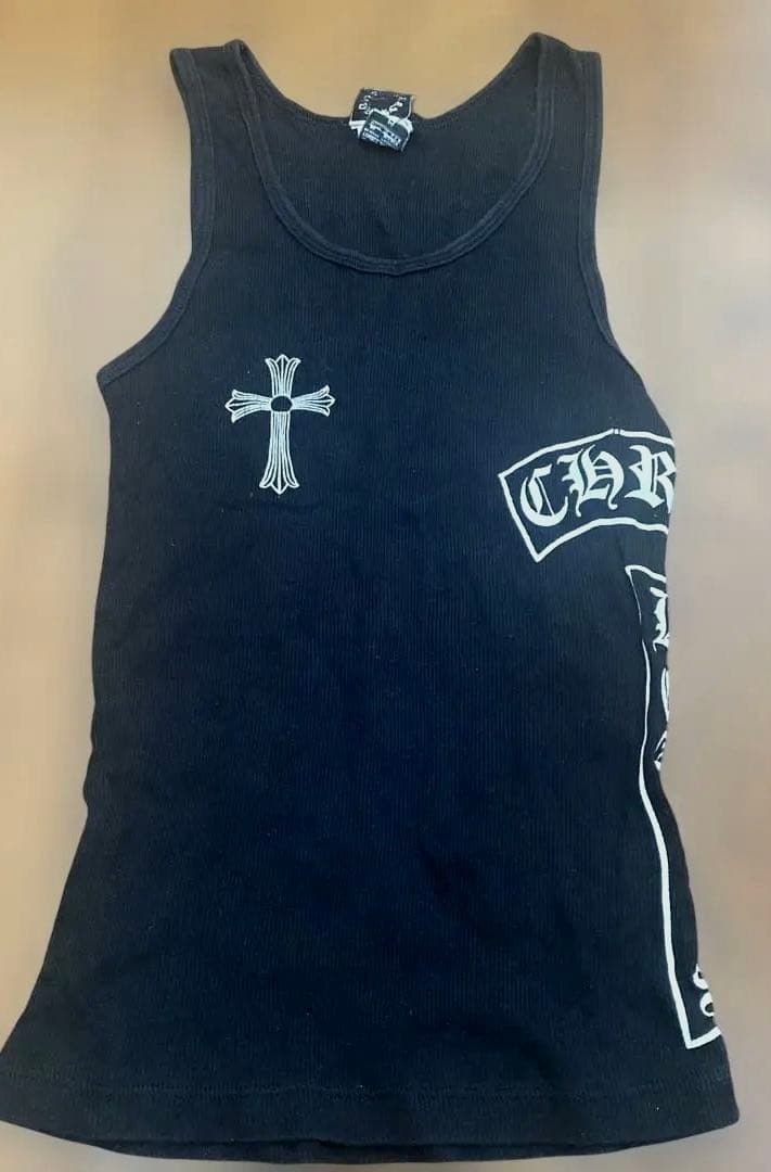 正規 クロムハーツ ビンテージ　正規品　ブラック 黒 タンクトップ