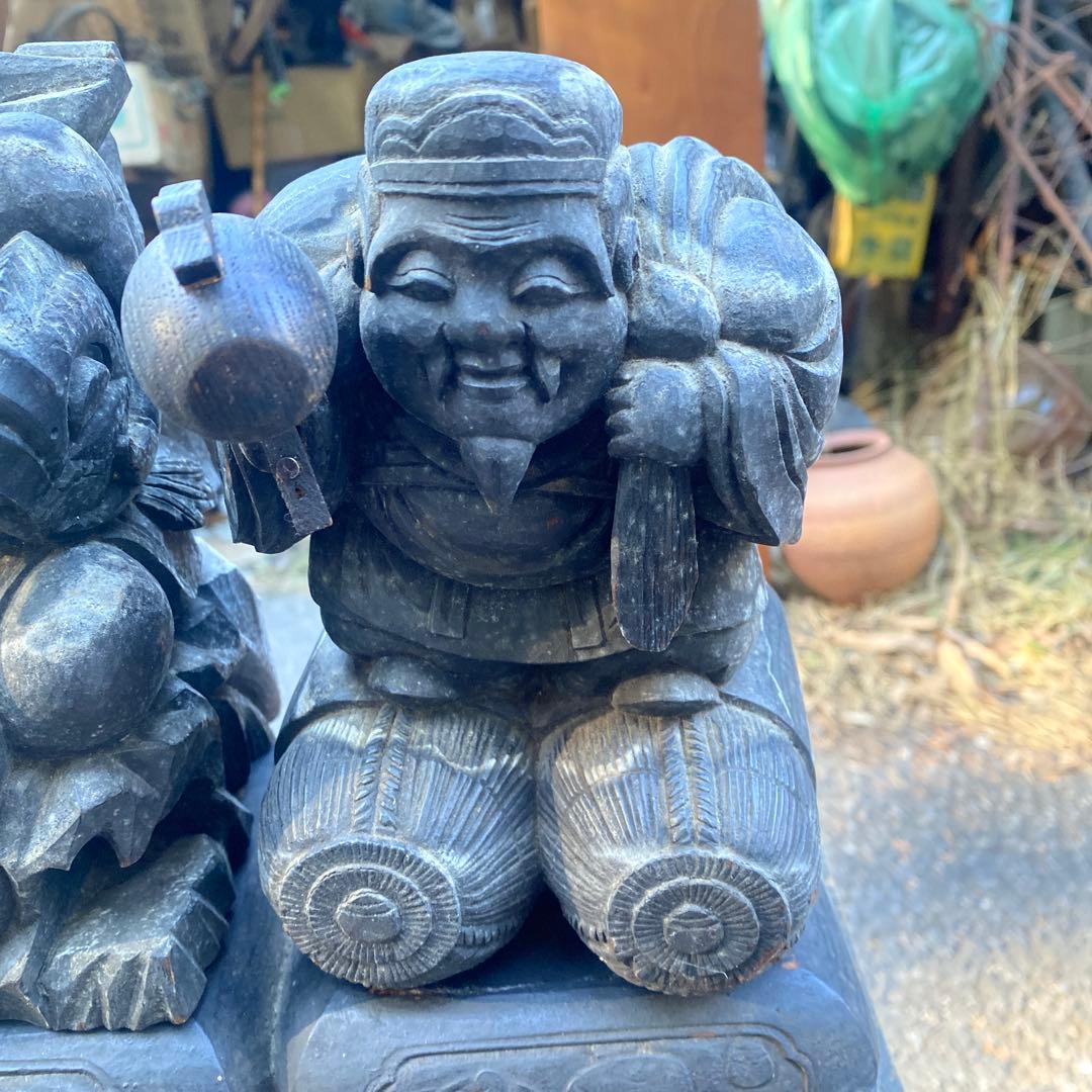 江戸期・祀り福神「恵比寿・大黒天」民衆信仰・財運福徳・邪気祓い・二神一対彫り