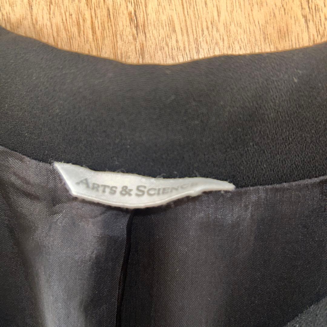 arts &science コート黒　ジョーゼット