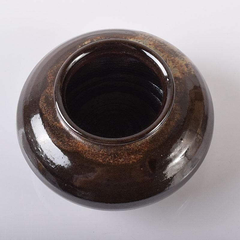 茶道具　平安　万代喜山造　内海茶入　仕覆付　共箱　V　7302