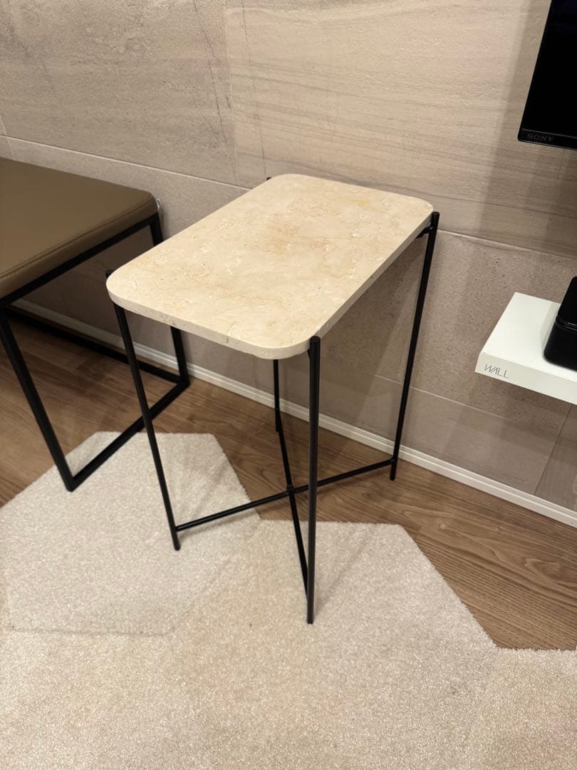 【美品】ZARA ザラホーム　マーブルサイドテーブル 　大理石