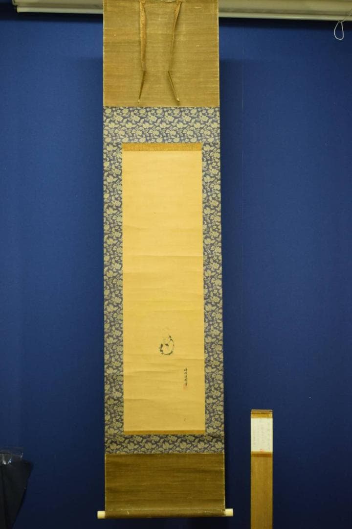 /狩野晴川院/福禄寿/宝珠図/絹表装/布袋屋掛軸HE-172