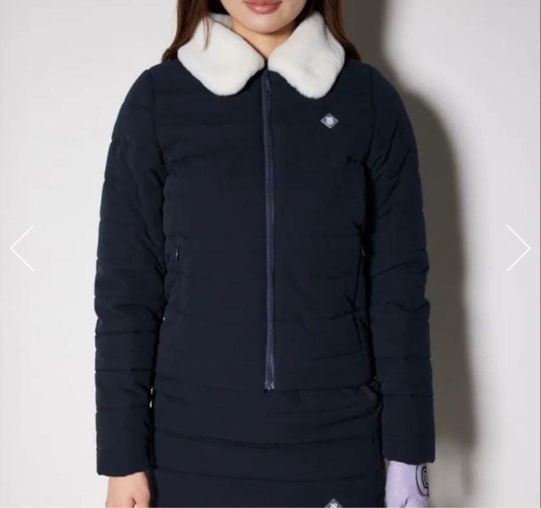 リエンダゴルフ　Ｆファーカラーキルティングジャケット