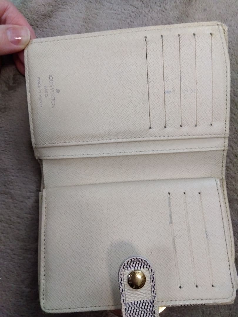 LOUIS VUITTON ダミエ 折り財布 アズール がま口