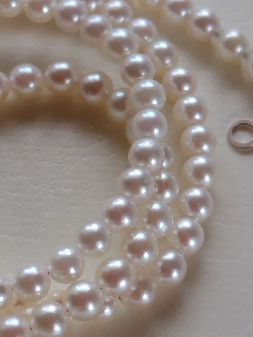 K18WG アコヤ真珠ベビーパール ネックレス