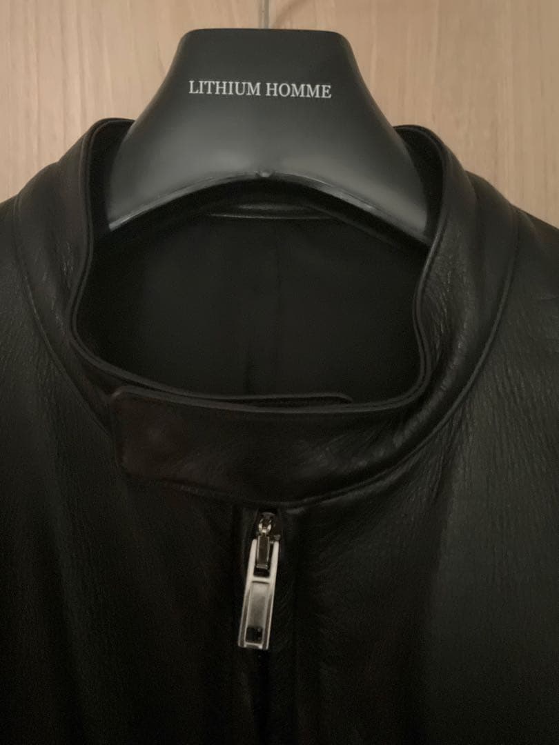 LITHIUM HOMME リチウムオム　レザーシングルライダースジャケット