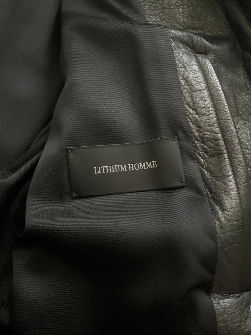 LITHIUM HOMME リチウムオム　レザーシングルライダースジャケット